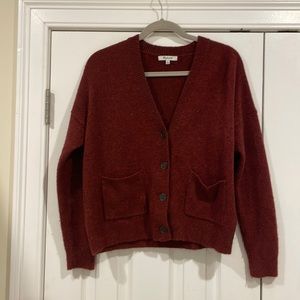 Madewell Dark Red Burgundy Cardigan